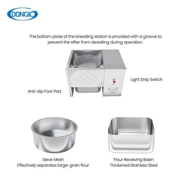 Automatic Electric Breading Table Vertical Fried Chicken Equipment