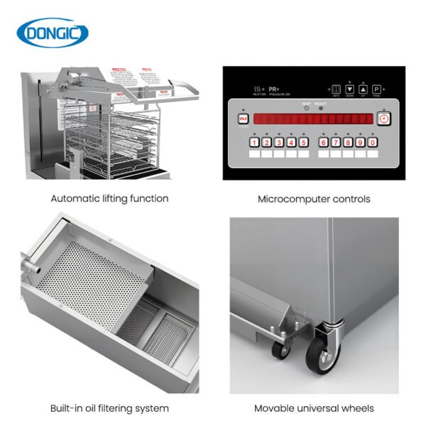 1 Rapid Heating 45L Automatic Electric Pressure Deep Fryer