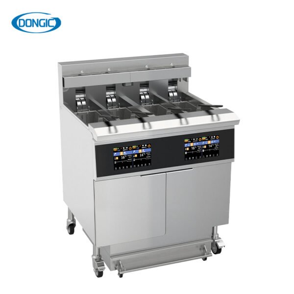Touchscreen 4 Tank Automatic Basket Lift Electric Deep Fryer
