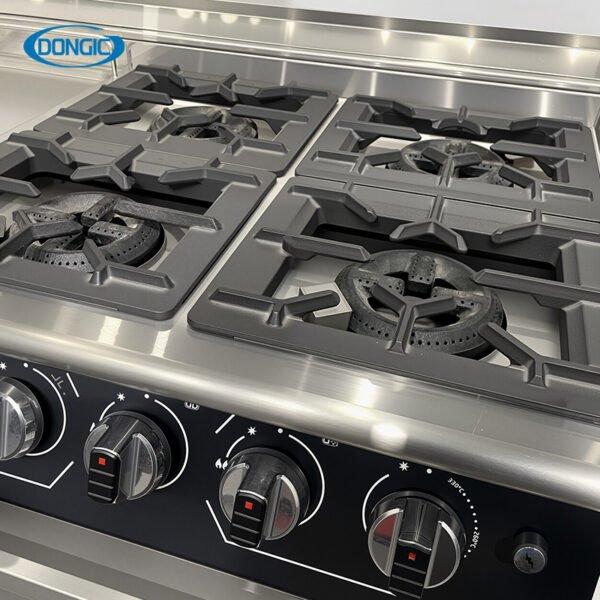 4 Burner Gas Fired Cooking Clay Pot Stove with Gas Oven