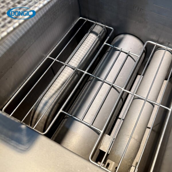 1 24L Double Cylinder Gas Deep Fryer with Oil Filtration System