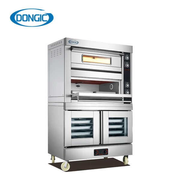 Combined Bakery Equipment Electric Gas Baking Oven with Fermentation Box