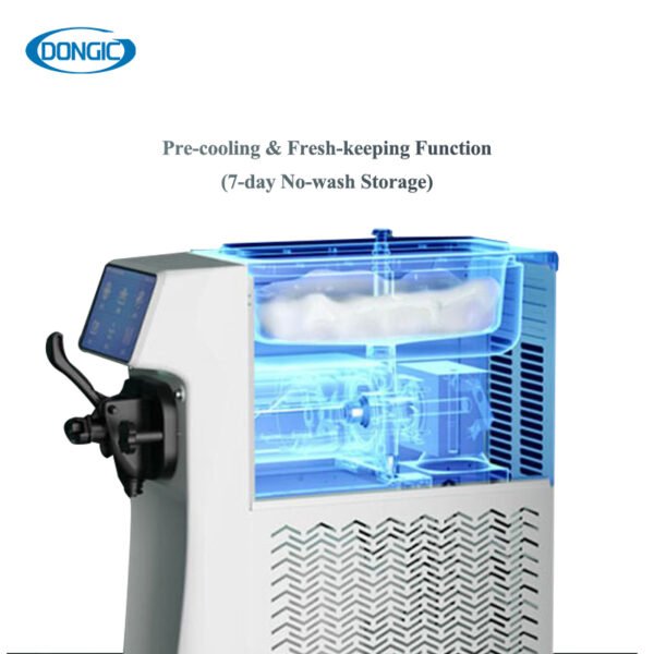 1 Pre-cooling Ultra Quiet Tabletop Soft Ice Cream Machine