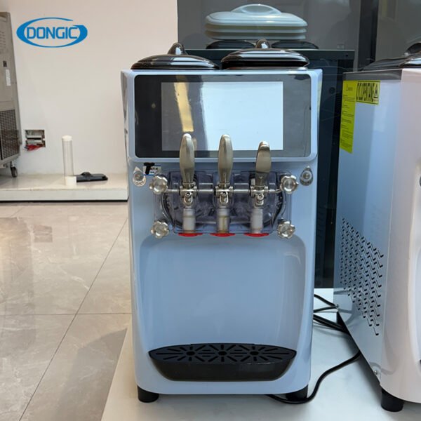 10-Inch LCD Touch Screen Automatic 3 Flavors Commercial Softy Ice Cream Machine