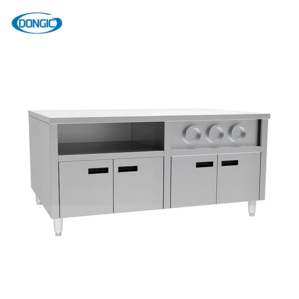 1 Central Island Storage Locker Cabinet with Cold Drink Station