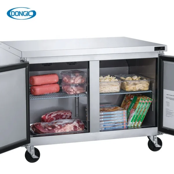 Kitchen Refrigerators Restaurant Freezer Large 4 Doors Stainless Steel Refrigerator Commercial Fridge