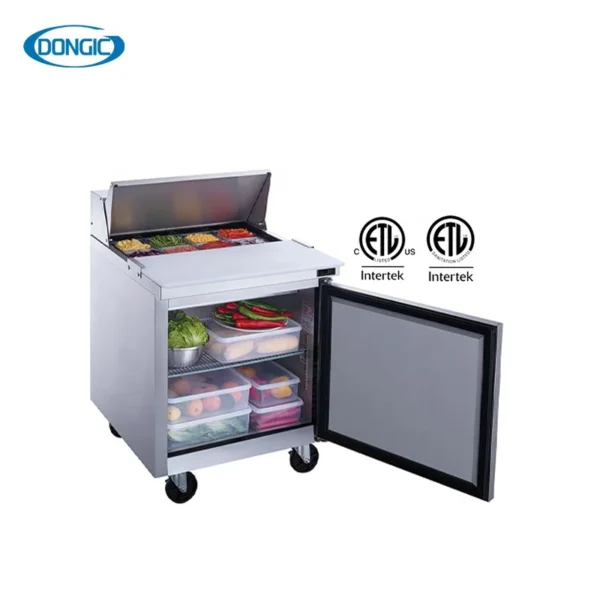 110V-Back-Mounted-Compressor-Commercial-Forced-1.webp Kitchen Refrigerators Restaurant Freezer Large 4 Doors Stainless Steel Refrigerator Commercial Fridge