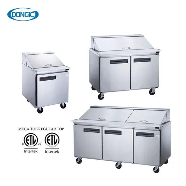 Kitchen Refrigerators Restaurant Freezer Large 4 Doors Stainless Steel Refrigerator Commercial Fridge