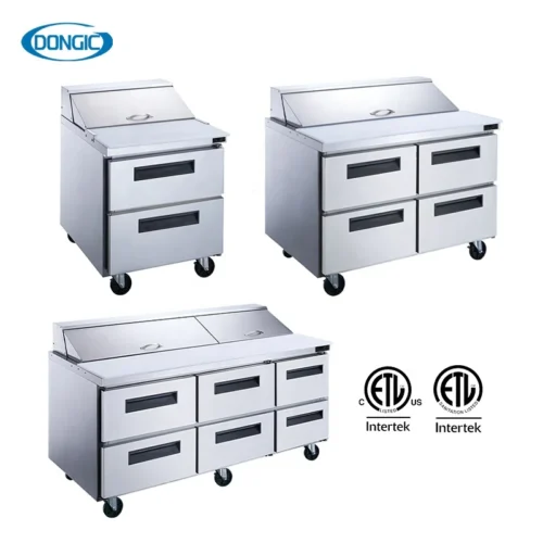 Kitchen Refrigerators Restaurant Freezer Large 4 Doors Stainless Steel Refrigerator Commercial Fridge