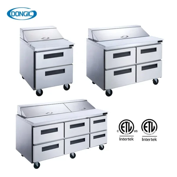 Kitchen Refrigerators Restaurant Freezer Large 4 Doors Stainless Steel Refrigerator Commercial Fridge