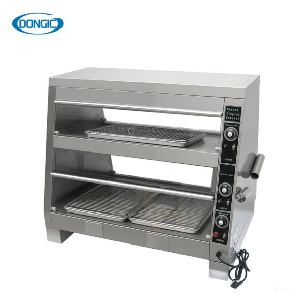 2 Fried Chicken Food Display Warmer Cabinet