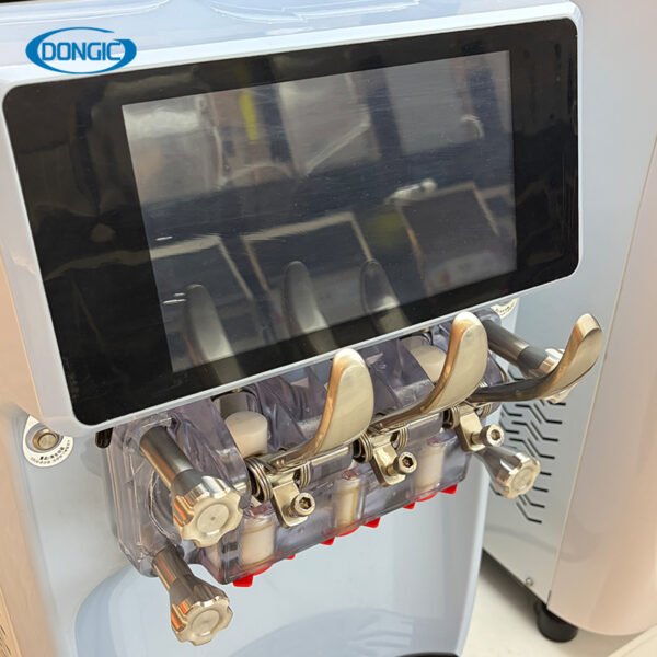 10-Inch LCD Touch Screen Automatic 3 Flavors Commercial Softy Ice Cream Machine