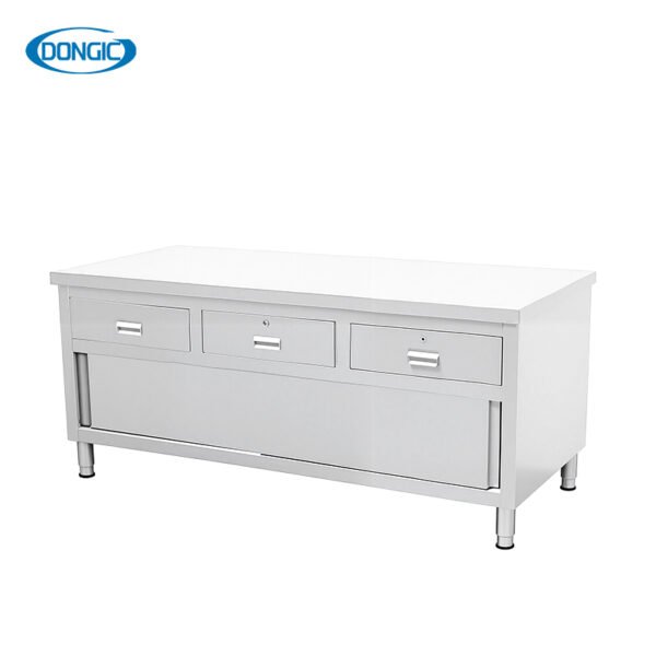 Stainless Steel Table Cabinet With Drawers