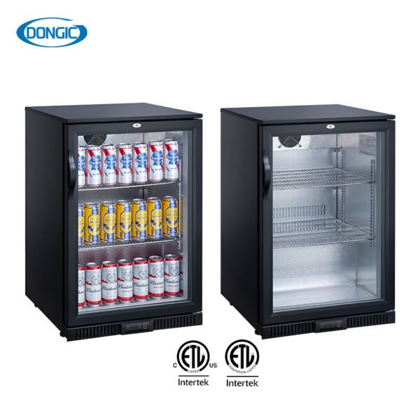Commercial Refrigeration Hinged Door Display Showcase Back Bar Beverage Coolers