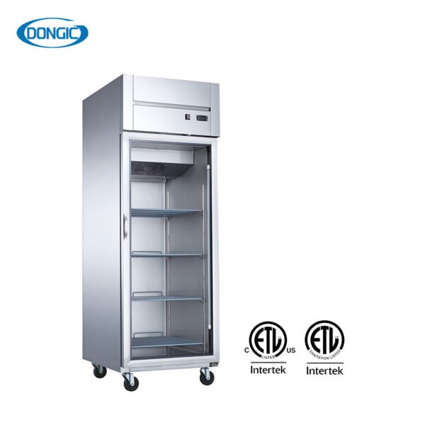 28AR-G1 Top Mounted Reach-in Tempered Glass Door Forced Air Refrigeration System Refrigerator