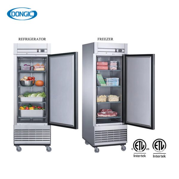 28FR Commercial Bottom Mounted Reach-in Solid Door Vertical Freezer Refrigerator