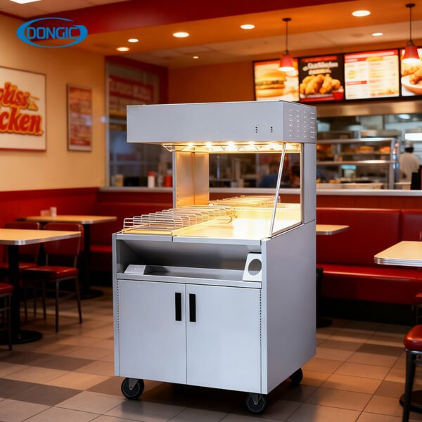 Stainless Steel French Fries Infrared Heat Lamp Workstation