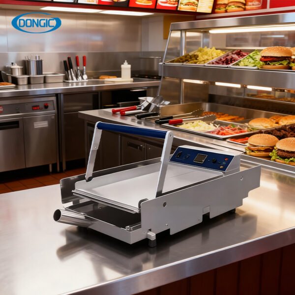Electric Countertop Double Layer Hamburger Baking Pan Toaster