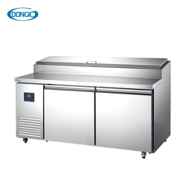 Commercial Direct Cooling Glass Display Counter Pizza Workbench Refrigerator