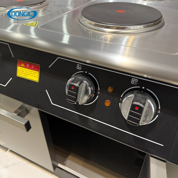 3 Four Burner Electric Cooktop with Cabinet