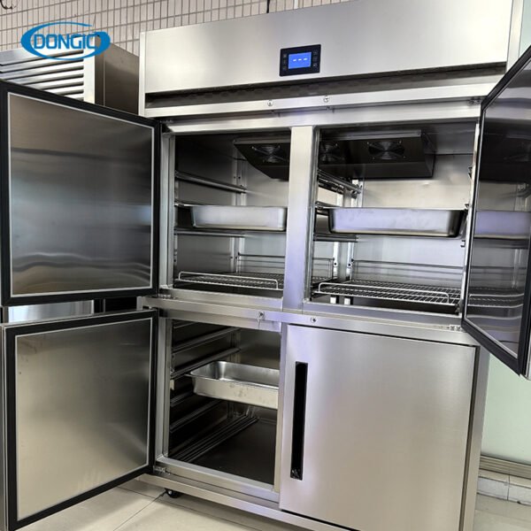 3 304 Stainless Steel 4 Doors Upright Freezer