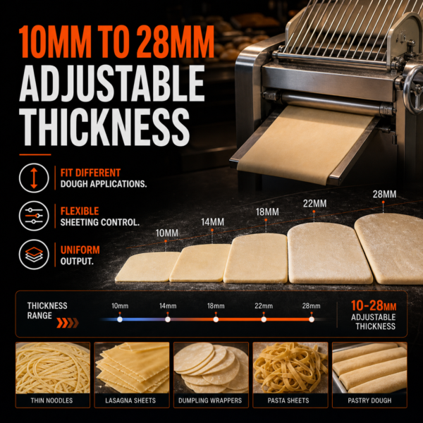 Fully Automatic Pizza Bread Pasta Noodle Pressing Cutter Machine