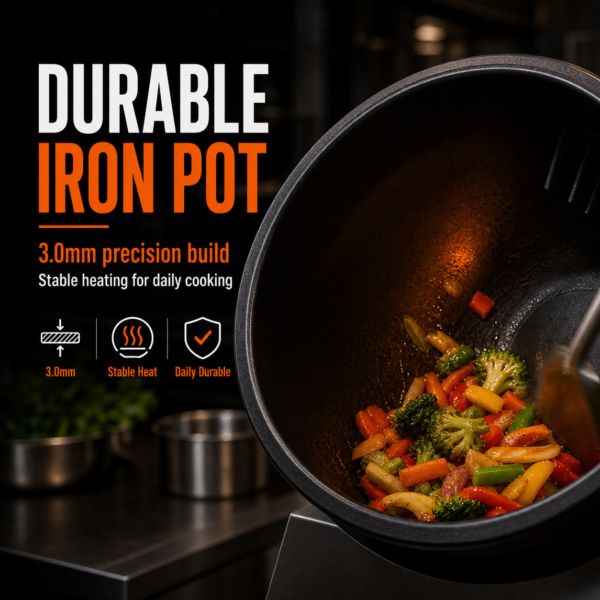 Automatic Food Cooking Stir Fry Cooker with Cabinet