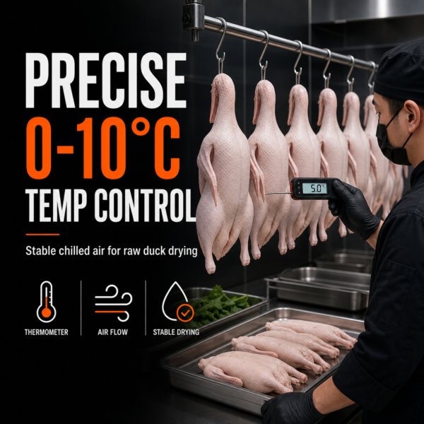 3 Air Cooling Frostless Glass Door Duck Drying Cabinet