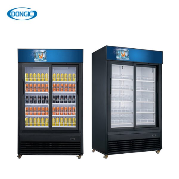 324 110V Fan Cooling Sliding Glass Door Merchandiser Drink Display Refrigerator Cooler