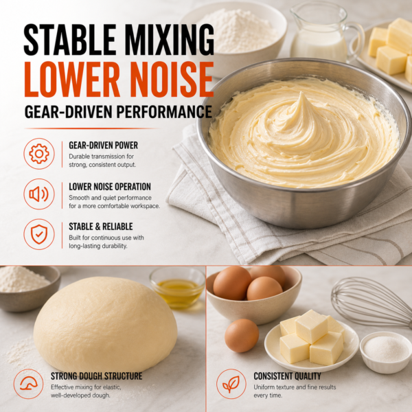 Commercial Meringue Butter Whipper Automatic 25KG Dough Kneading Machine