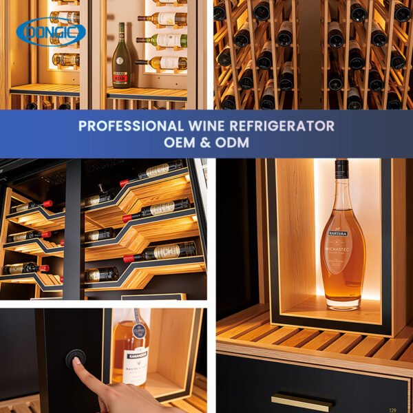 Luxury Wine Refrigerator Cigar Fridge Cellar Storage Display Cabinet