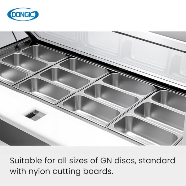 Commercial Undercounter 2 Doors Salad Refrigerated Prep Table