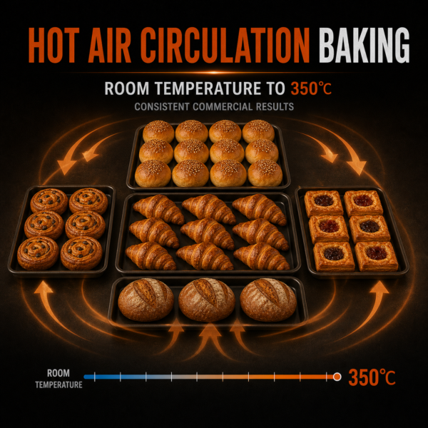 Electric Hot Air Circulation 5 Trays Convection Oven