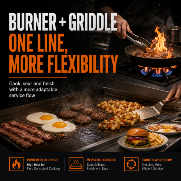 24" Griddle Top Gas Burners Range Stove with Oven