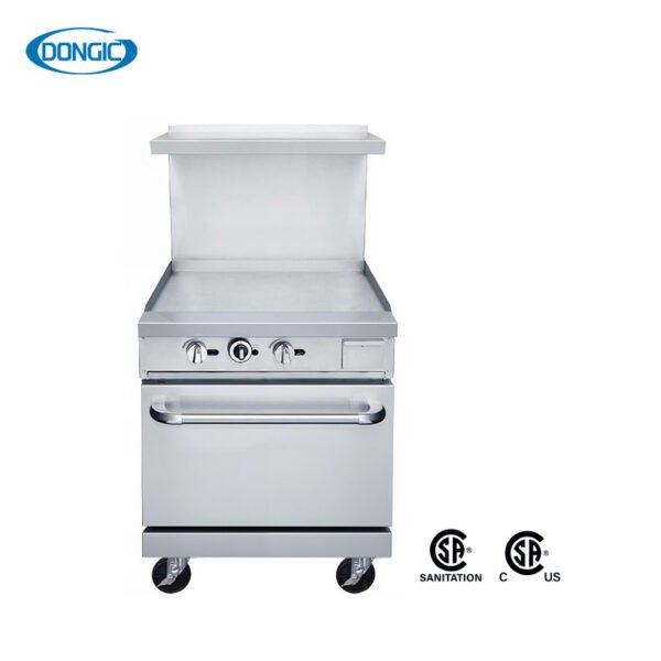 24" Griddle Top Gas Burners Range Stove with Oven