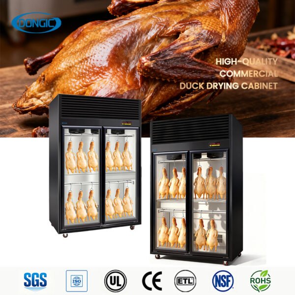 4 Air Cooling Frostless Glass Door Duck Drying Cabinet
