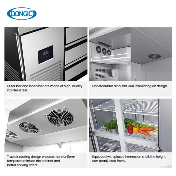 4 Kitchen Refrigeration Equipment Upright Fridge Freezer Refrigerator