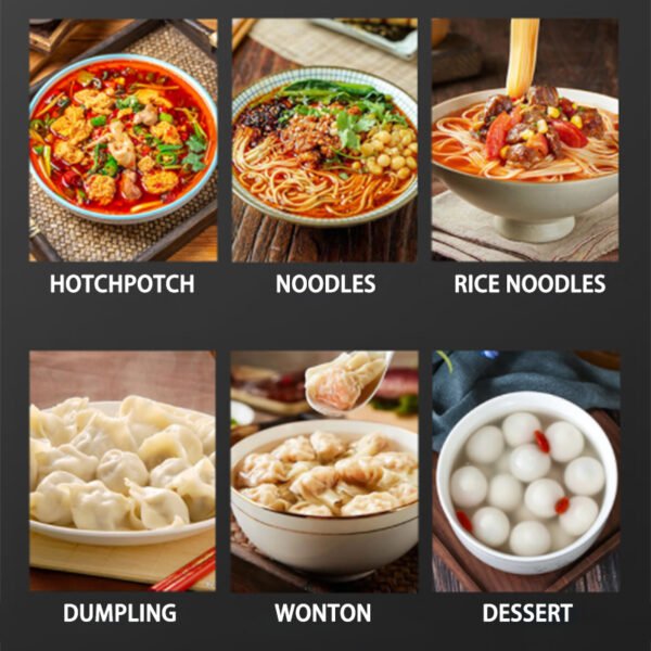 Professional Kitchen Equipment 6 Basket Electric Noodle Dumpling Pasta Cooker Stove