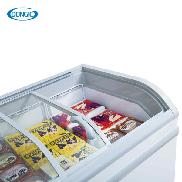 4 Glass Top Fan Cooling Freezing Chilling System Chest Freezers