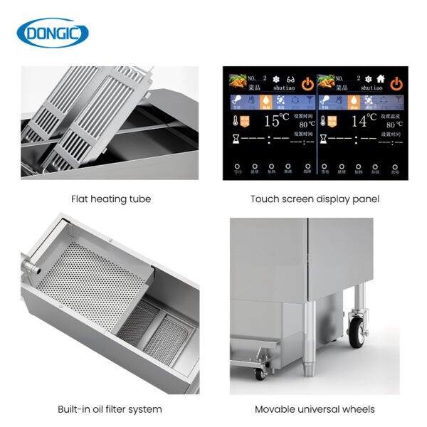 11.6L Commercial Auto Basket Lift Electric Double Tank Deep Fryer
