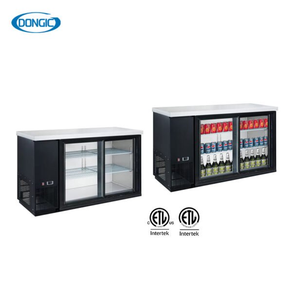 Commercial Refrigeration Sliding Door Display Showcase Back Bar Beverage Coolers