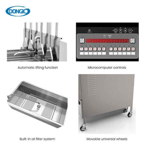 Dual Cylinder Electric Basket Ventless Deep Fat Fryer