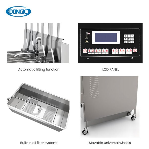 Oil Filtration Automatic Electric Commercial Deep Fryer