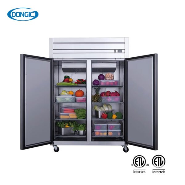 55AF Top Mounted Reach-in Solid Door Forced Air Refrigeration System Refrigerator