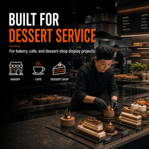 6 Multi-tier Cabinet Auto Defrost Cake Display Fridge