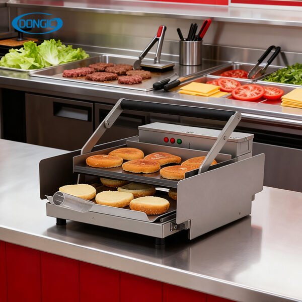 Automatic Electric Conveyor Burger Bun Toaster