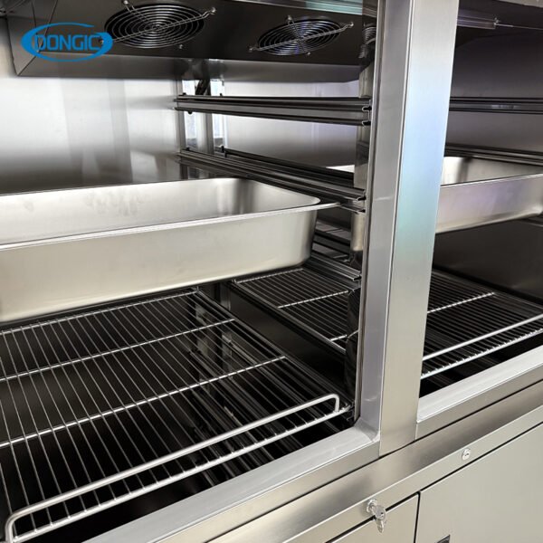 6 304 Stainless Steel 4 Doors Upright Freezer