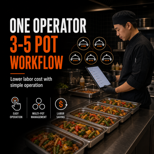 Gas Electric Commercial Kitchen Automatic Stir Fry Cooker