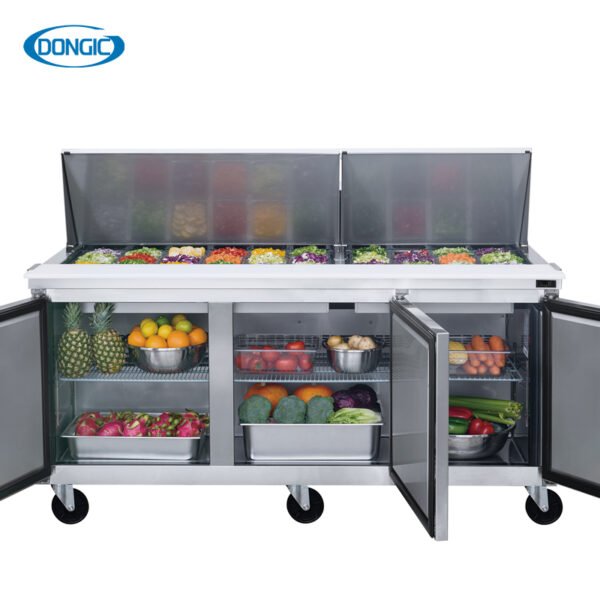 Forced Air Refrigeration Mega Top Salad Prep Table Refrigerators