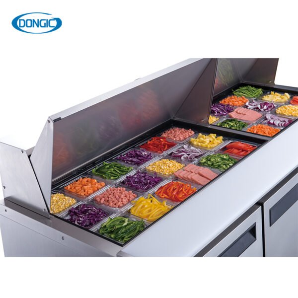 Forced Air Refrigeration Mega Top Salad Prep Table Refrigerators